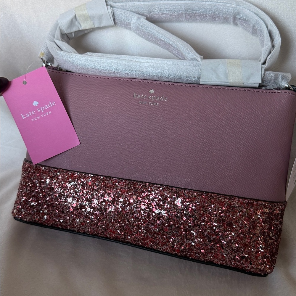 Kate Spade Pink Glitter Wristlet/crossbody